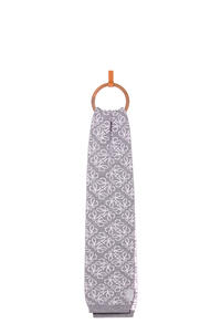 LOEWE All-over Anagram scarf in wool Grey/Pink