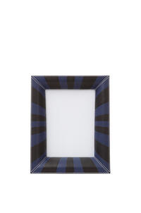 LOEWE Photo frame in grained calfskin Navy Blue/Black