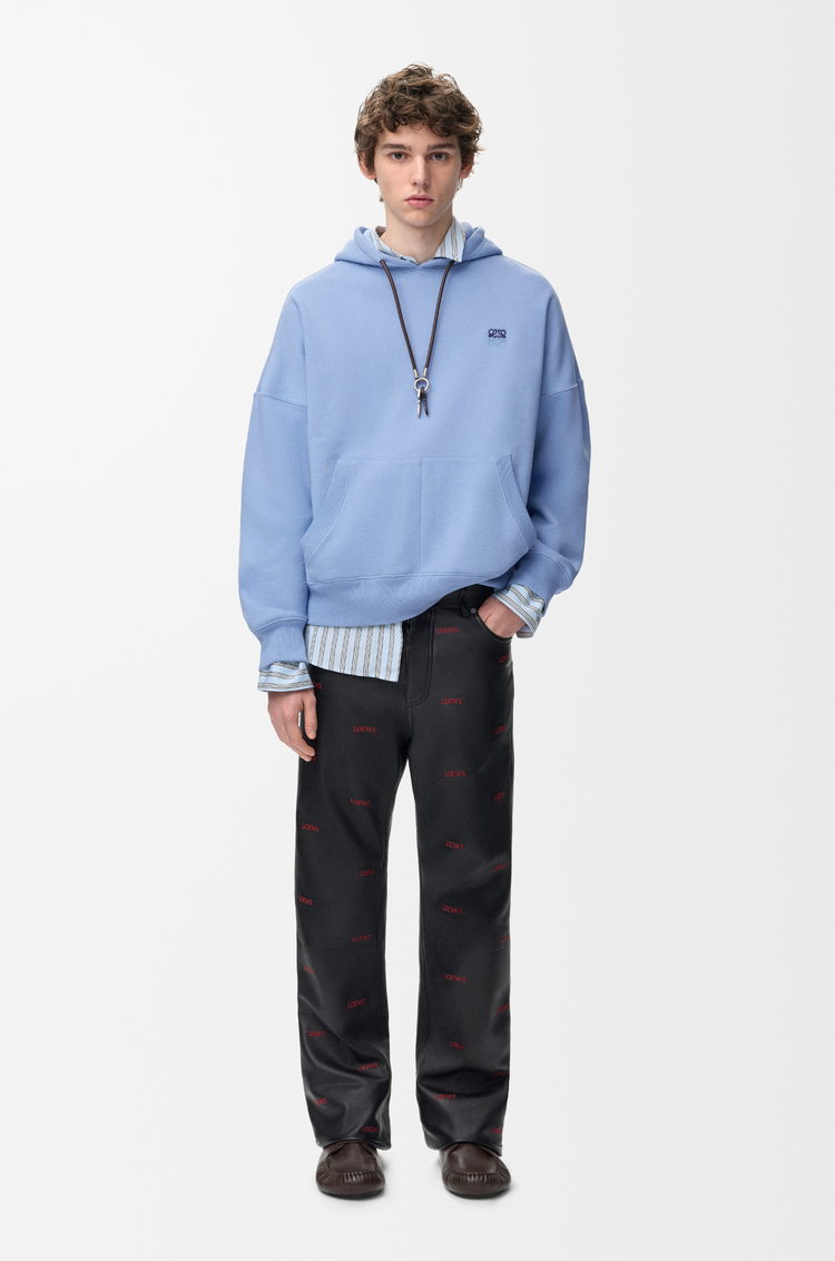 LOEWE Hoodie in cotton Light Blue