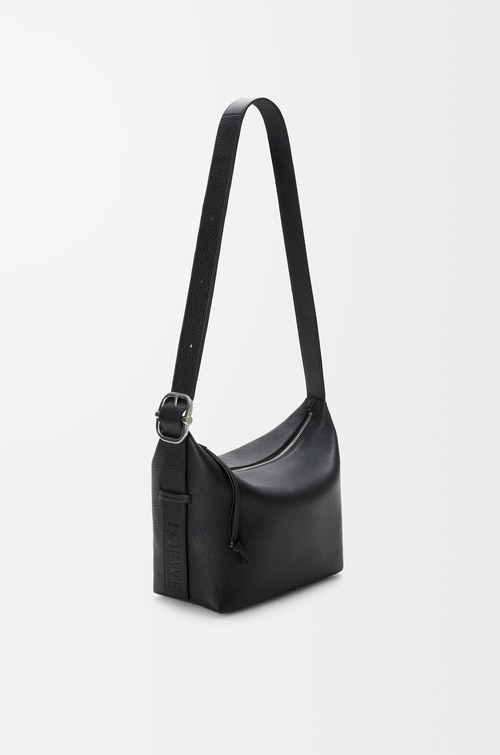 LOEWE Loop hobo in supple grained calfskin Black