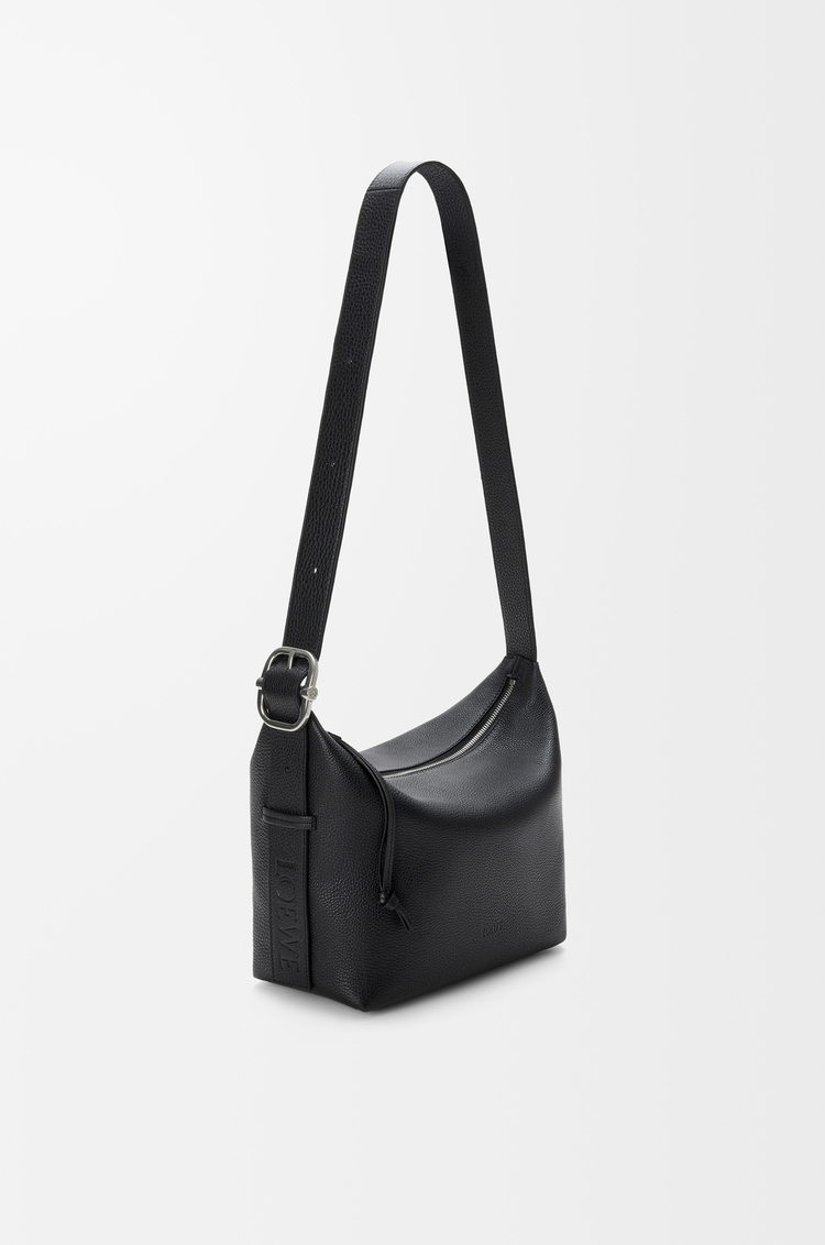 LOEWE Medium Loop hobo in supple grained calfskin Black