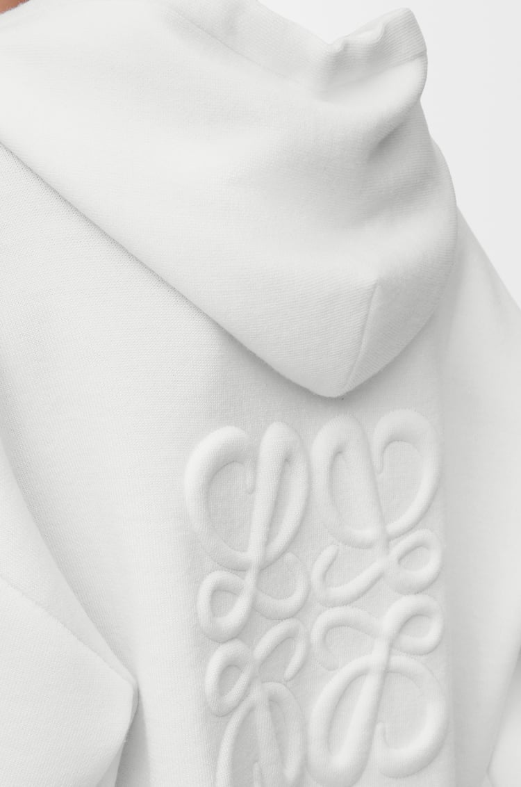 LOEWE Anagram zip-up hoodie in wool White