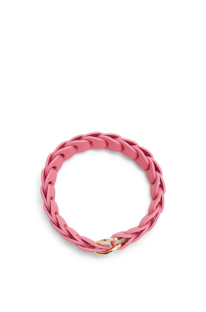 LOEWE Woven bracelet in calfskin 日落粉紅 plp_rd