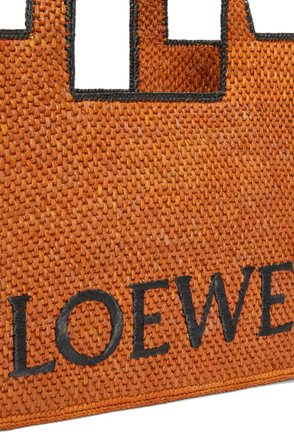 LOEWE Large LOEWE Font Tote in raffia Honey Gold plp_rd