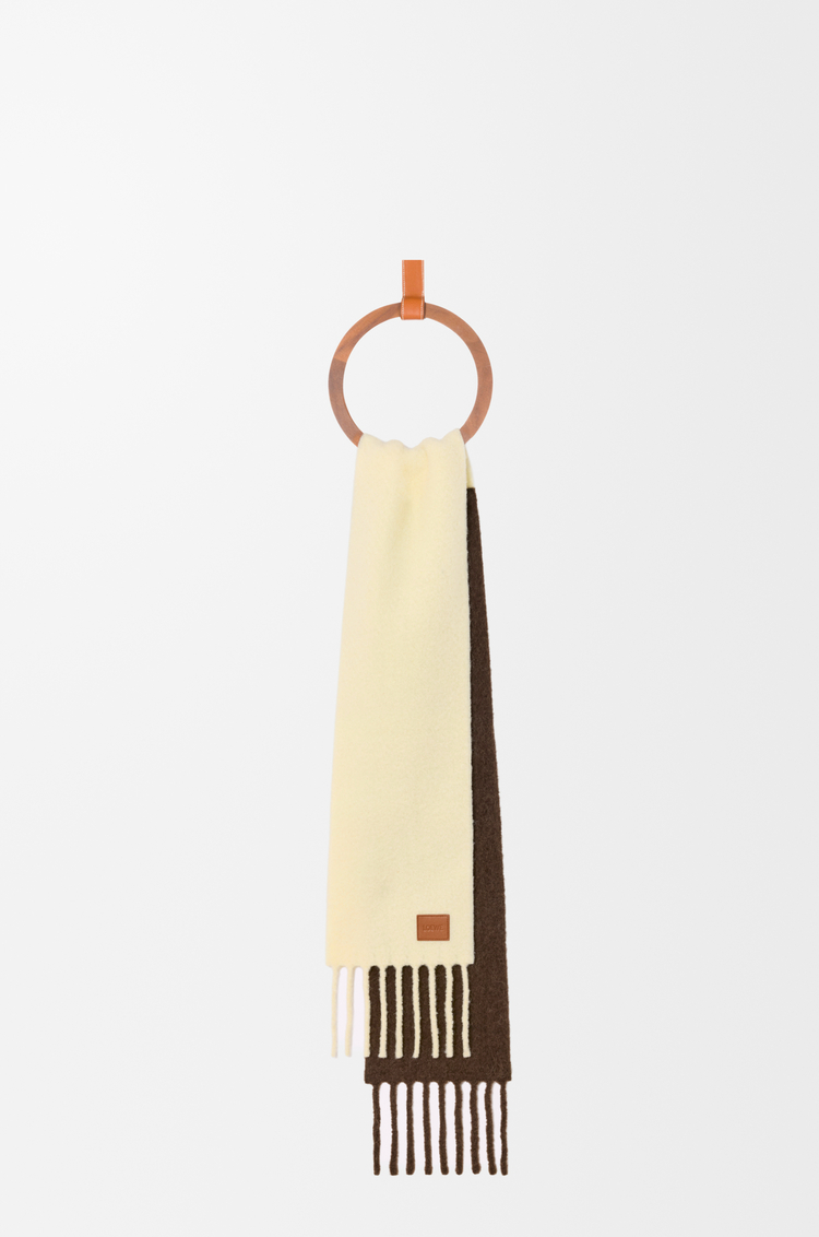 LOEWE Bufanda en mezcla de alpaca y lana Amarillo/Marron