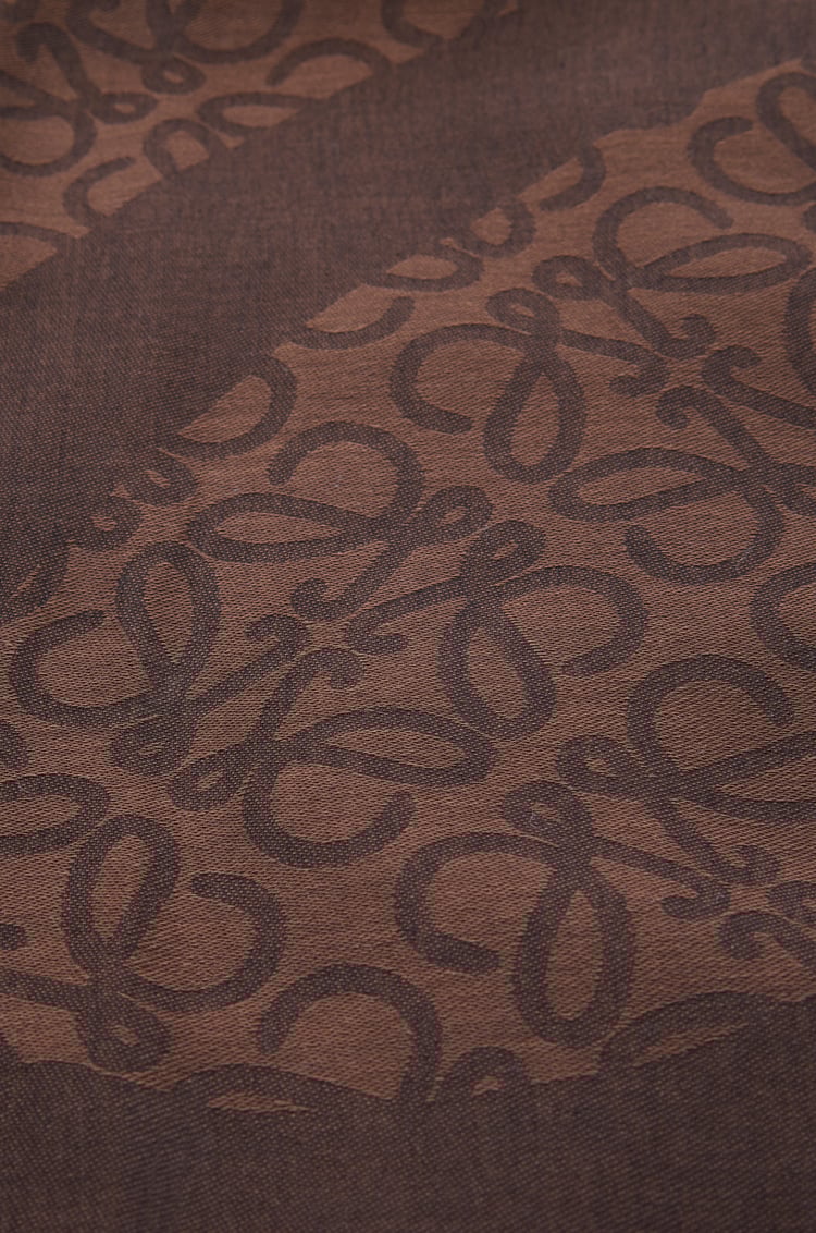 LOEWE Pareo in cotton Black/Brown