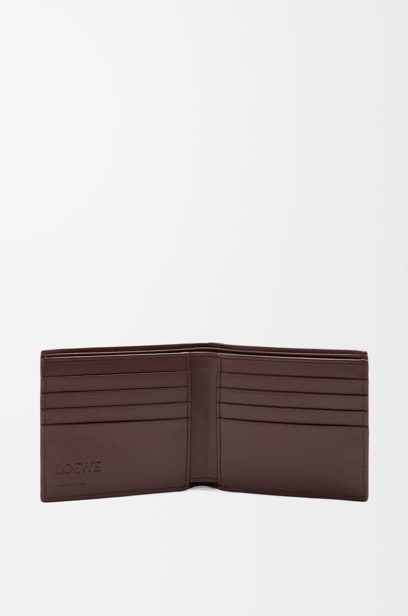 LOEWE Bifold wallet in deerskin Oxblood