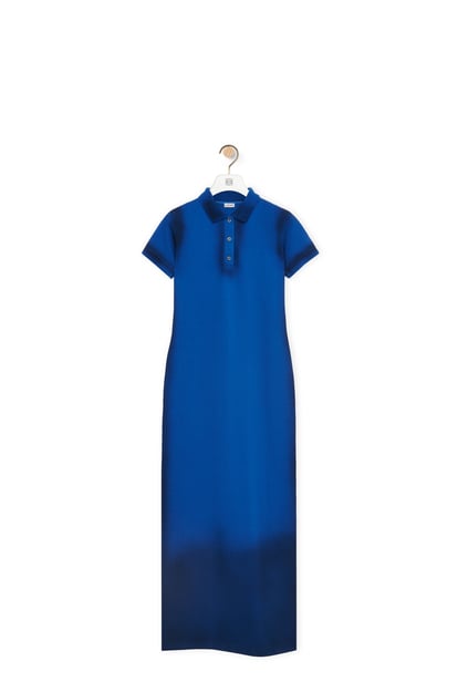 LOEWE Polo dress in cotton Greek Blue
