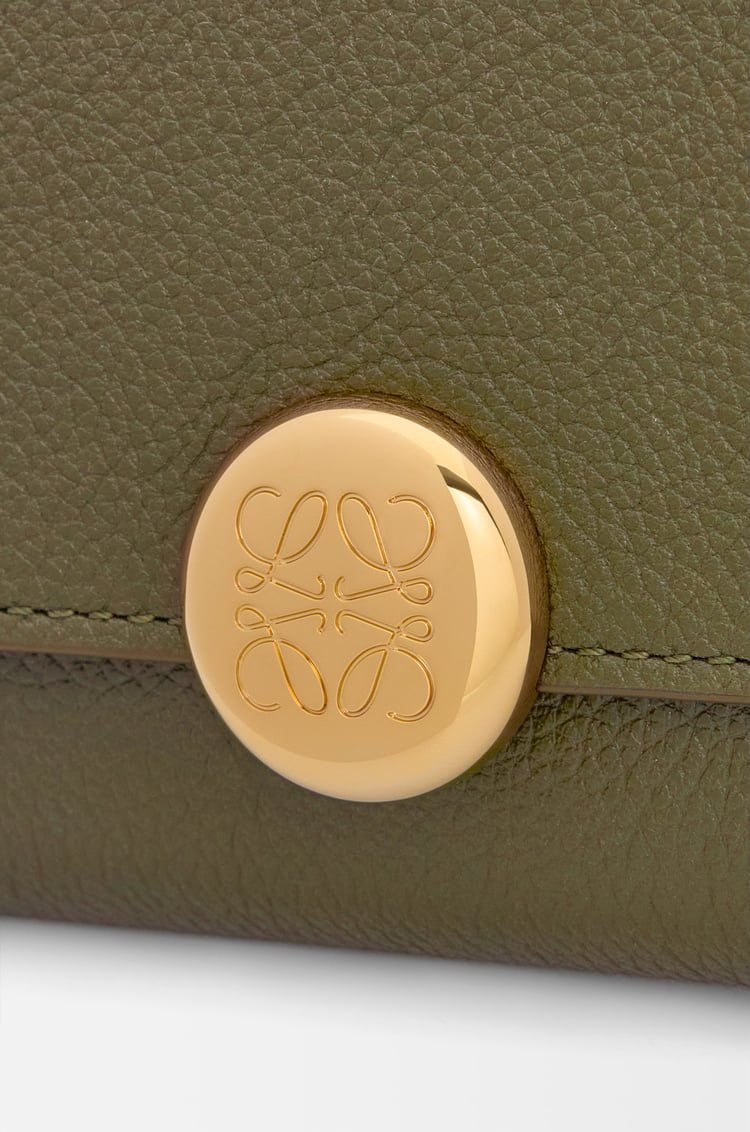 LOEWE ぺブル バーティカル ウォレット スモール（ペブルグレインカーフ） ダークカーキ
