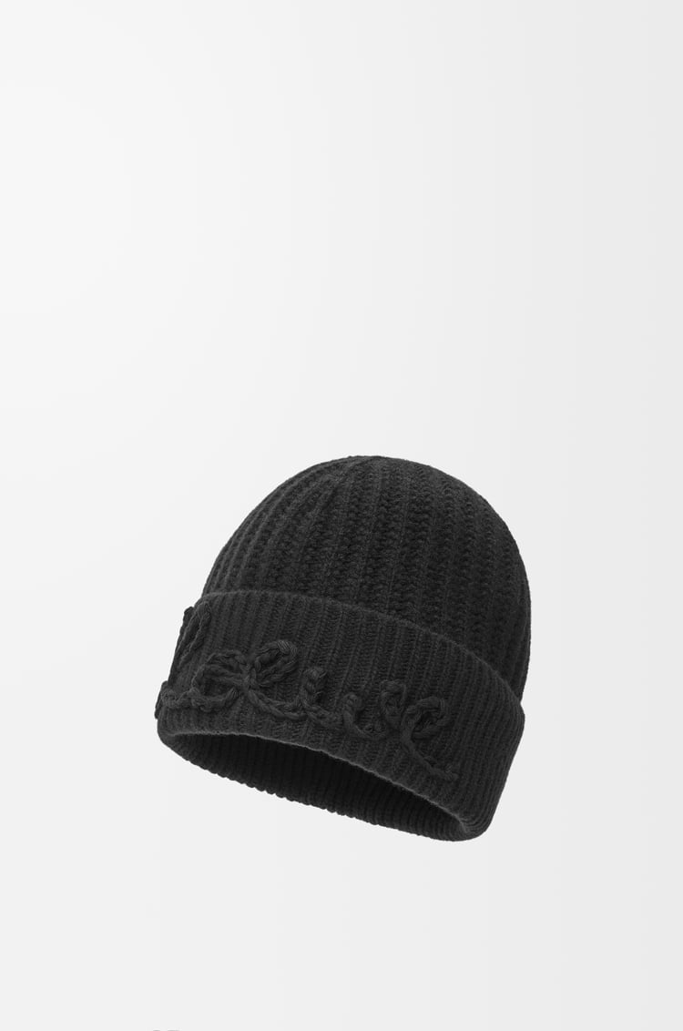 LOEWE Gorro LOEWE en lana Negro