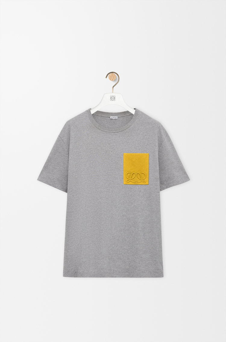 LOEWE Relaxed fit T-shirt in cotton Grey Melange