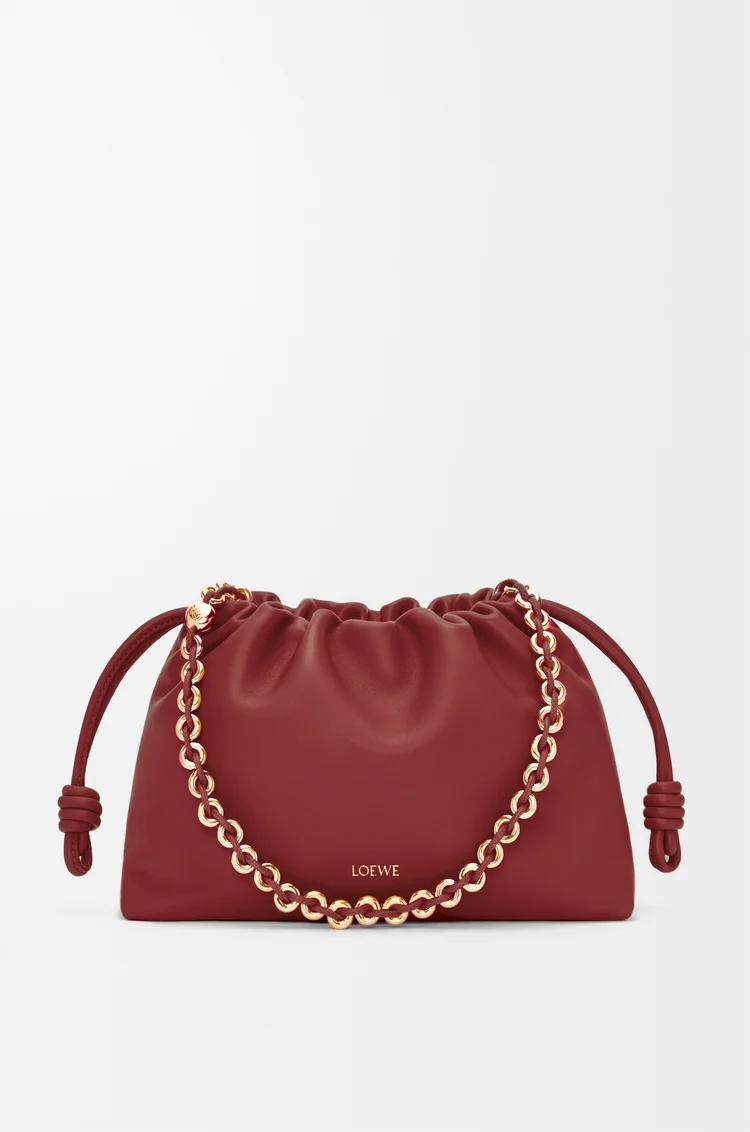 LOEWE Bolso Flamenco purse mediano en piel napa de cordero Rojo Tostado