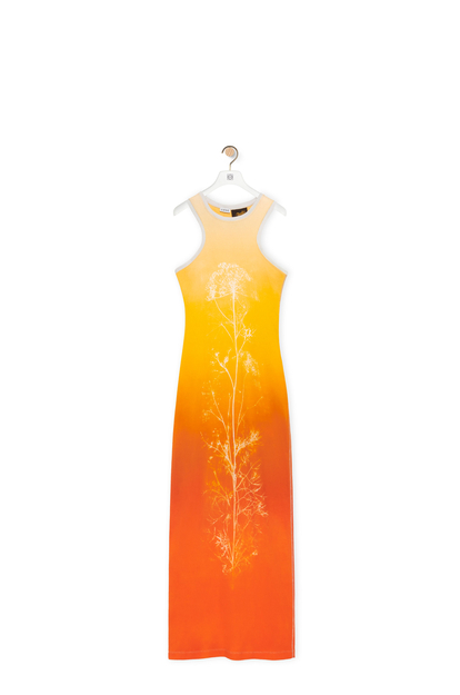 LOEWE Fennel tank dress in cotton 黃色/橙色