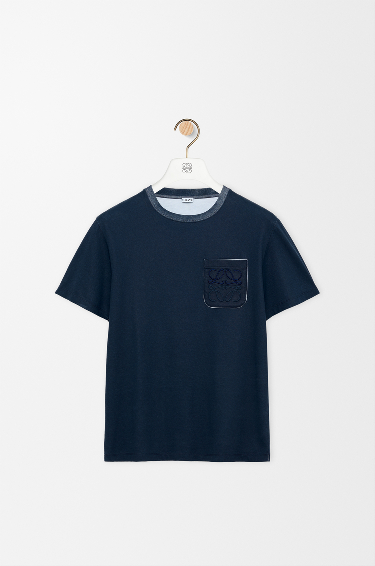 LOEWE T-shirt in cotton blend Navy Blue
