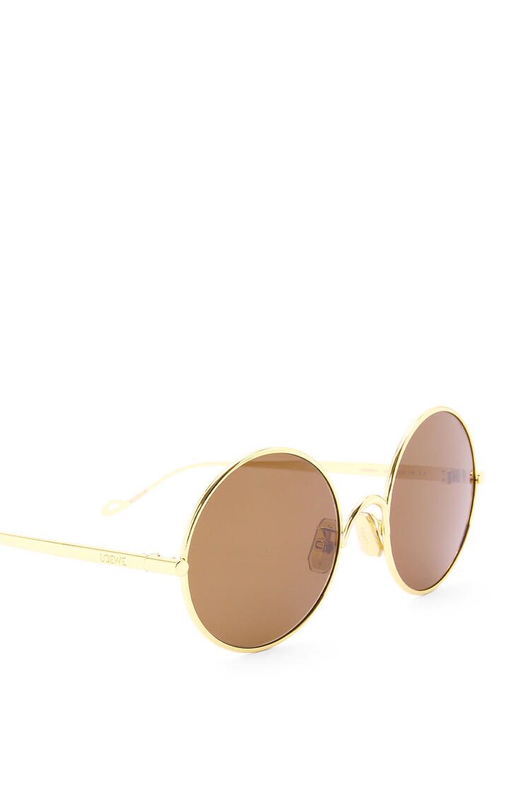 LOEWE Gafas de sol redondas en metal Oro Brillante Endura/Marron