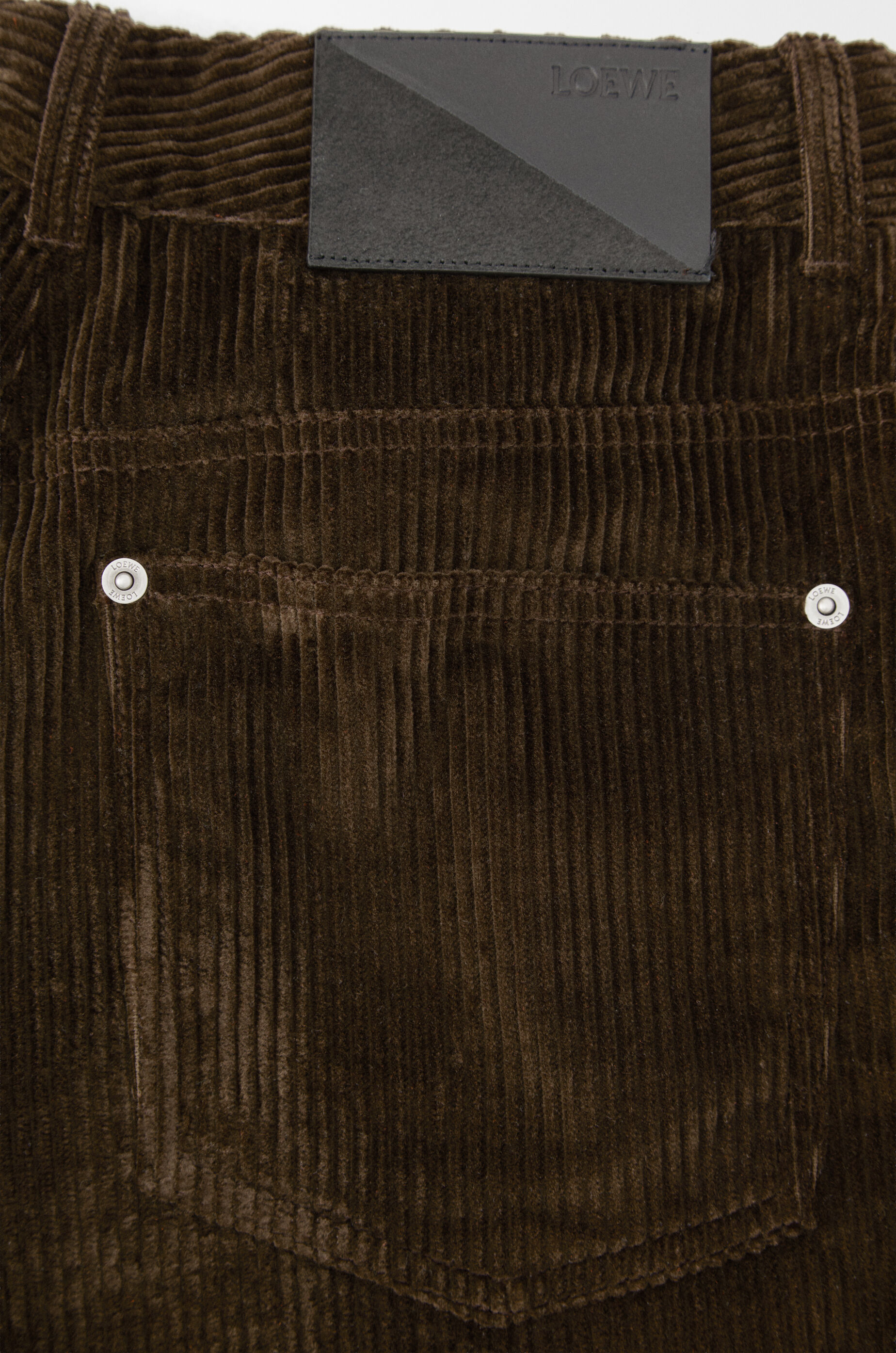 Trousers in cotton corduroy Brown - LOEWE USA Official Website