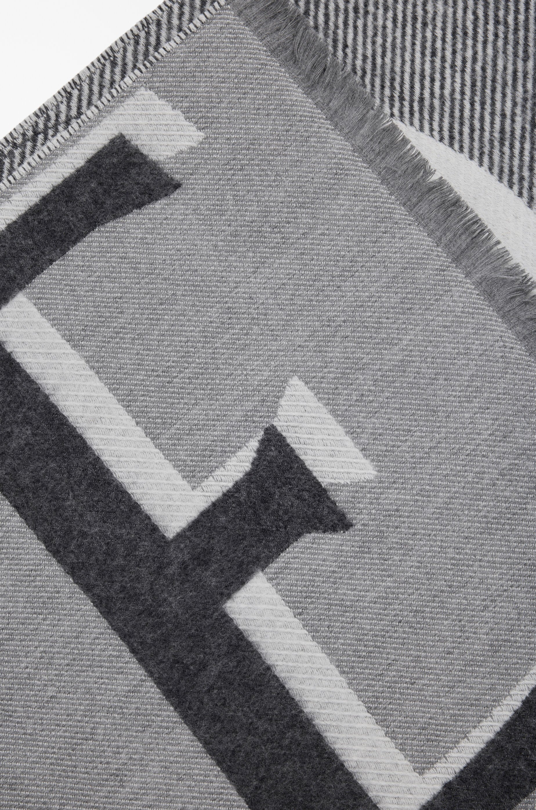 スカーフ（ウール&カシミヤ） グレー - LOEWE