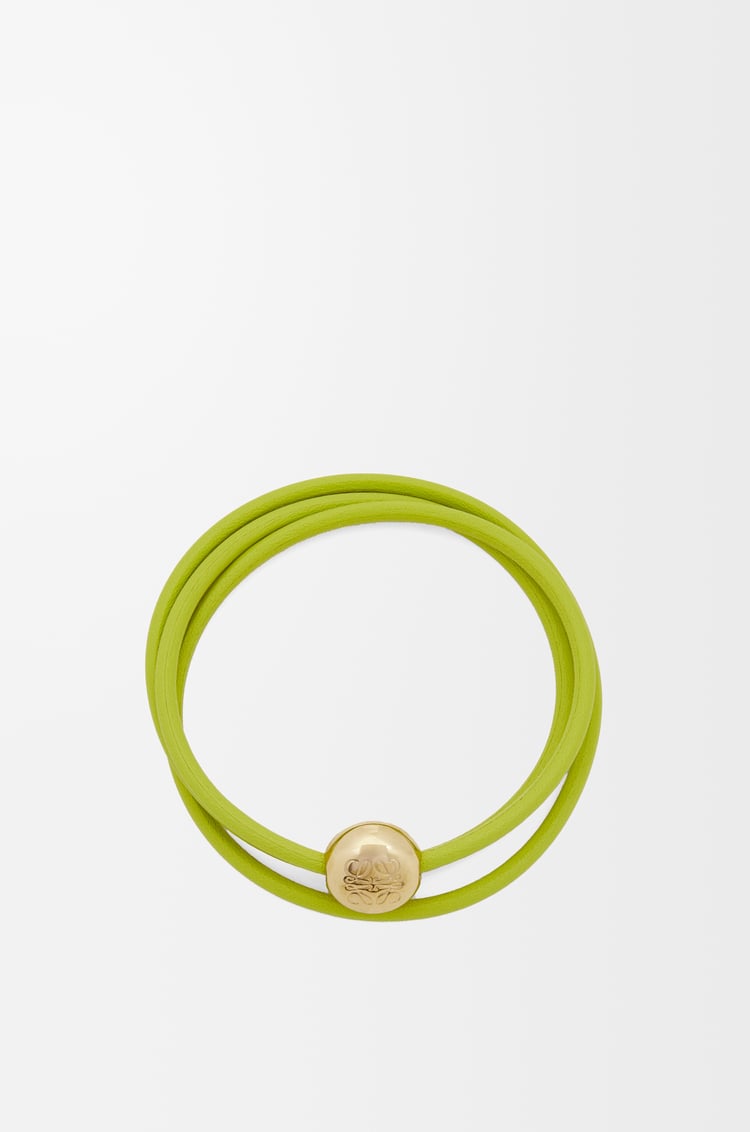 LOEWE Pulsera Pebble en piel de ternera Verde