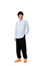 LOEWE 棉質拼接條紋襯衫 淺藍/白色 pdp_rd