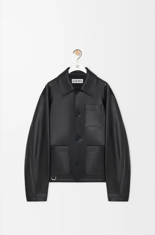 LOEWE Chaqueta Workwear en piel napa de cordero Negro