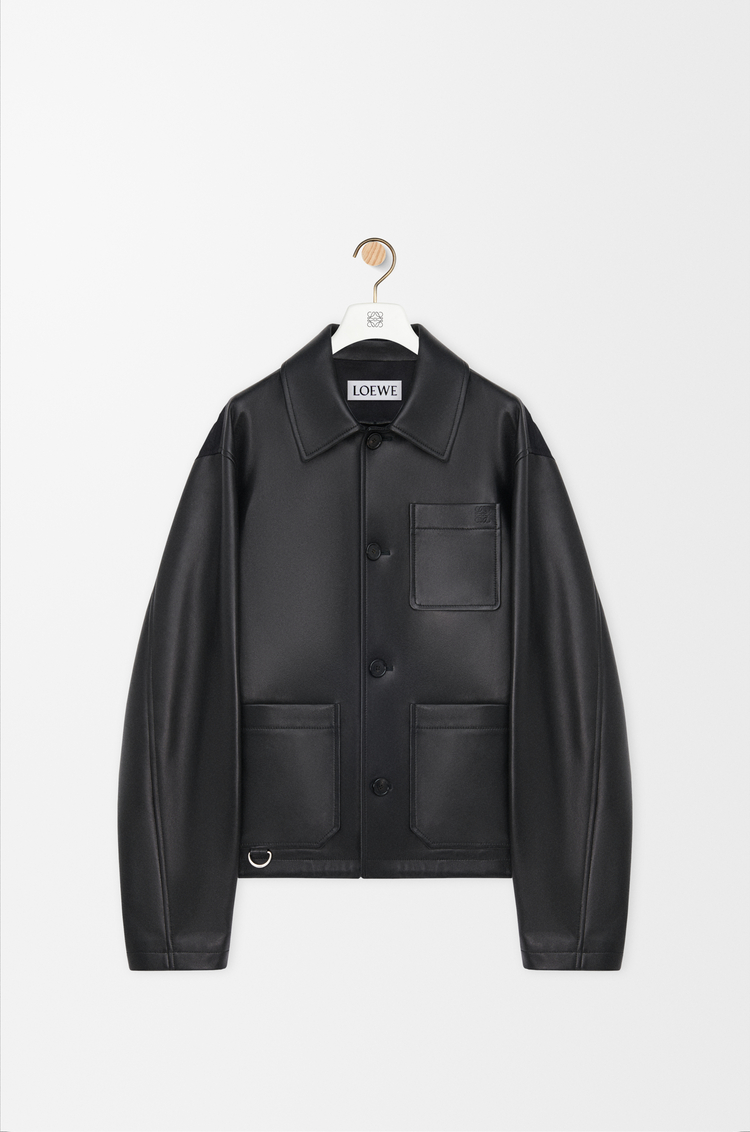 LOEWE Chaqueta Workwear en piel napa de cordero Negro