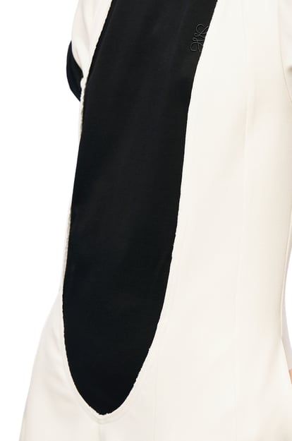 LOEWE Vestido de doble capa en lana y algodón Blanco plp_rd