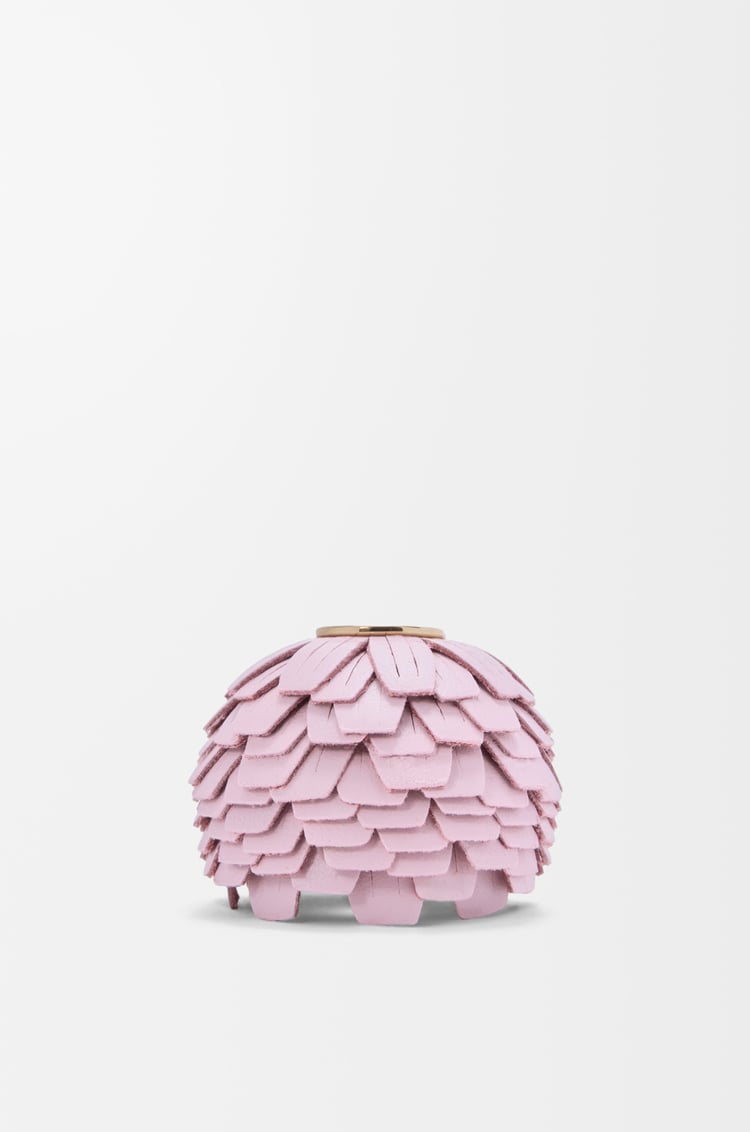 LOEWE 经典牛皮革花卉骰子 淡粉色