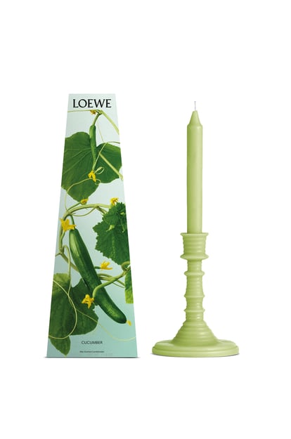 LOEWE Cucumber wax candleholder 라이트 그린 plp_rd