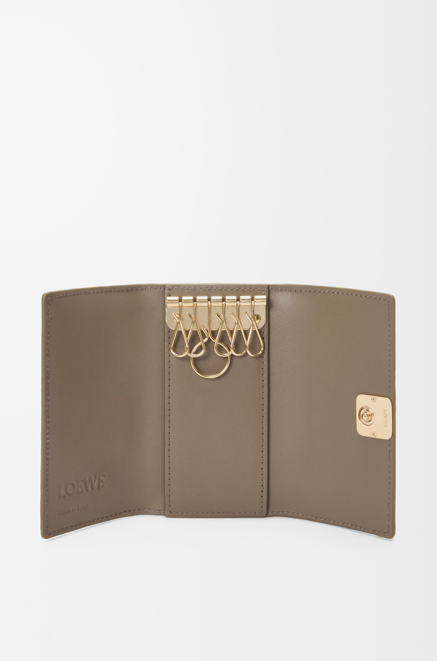 アナグラム キーケース（ペブルグレインカーフ） ブラウン - LOEWE