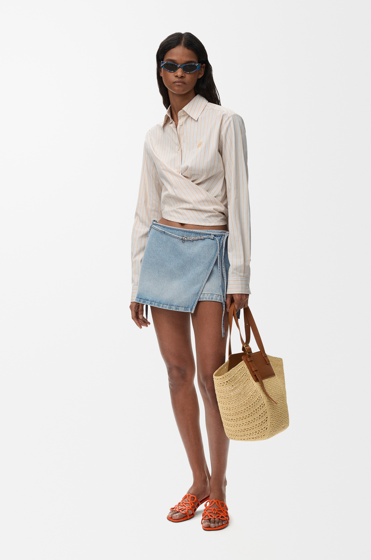 LOEWE Shorts in denim Washed Blue