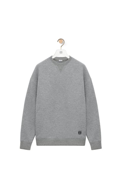 LOEWE Relaxed fit sweatshirt in cashmere and cotton Lead Grey plp_rd