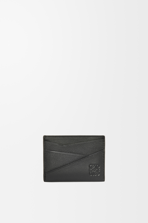 LOEWE Tarjetero liso Puzzle en piel de ternera graneada Negro