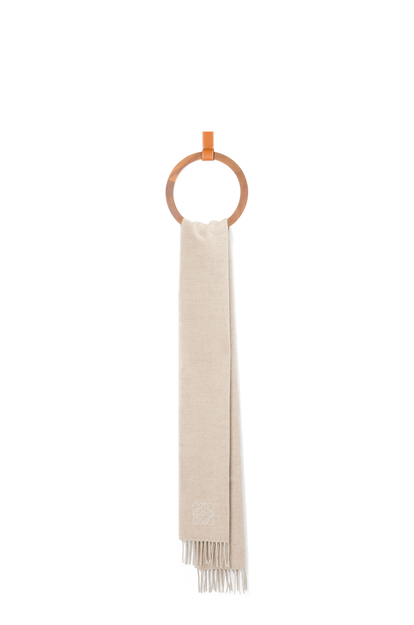 LOEWE Scarf in wool and cashmere Ivory/Sand