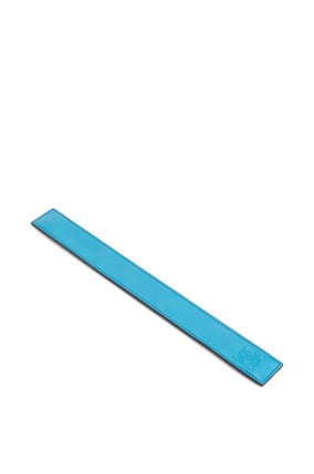 LOEWE Pulsera automática pequeña en piel de ternera Azul Pavo Real plp_rd