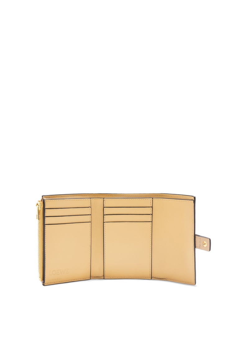 LOEWE Small vertical wallet in soft grained calfskin Paper Craft/Sunflower
