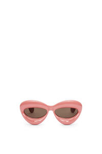LOEWE Inflated cateye sunglasses in nylon Dusty Pink