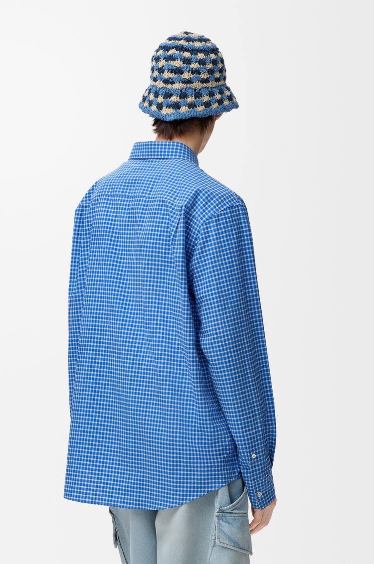 LOEWE Camisa en algodón Azul/Blanco