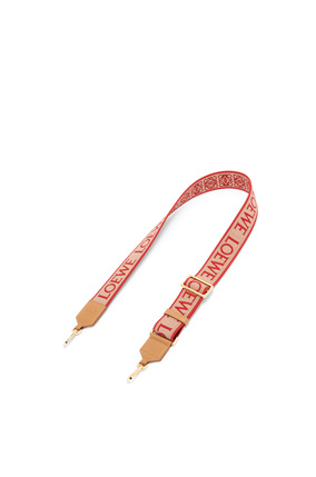LOEWE Anagram strap in jacquard and calfskin Red/Warm Desert plp_rd