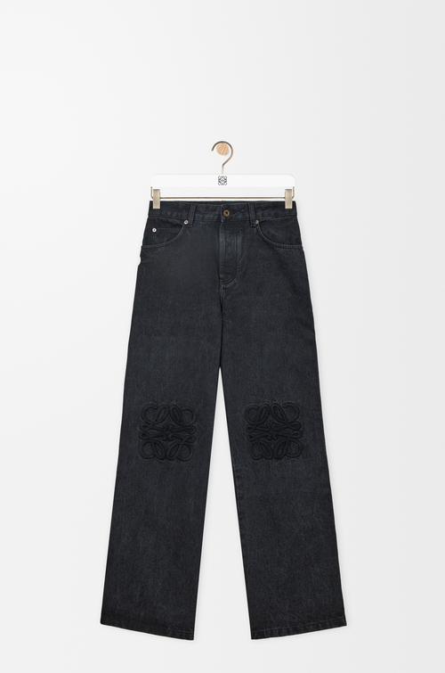 LOEWE Pantalón vaquero holgado Anagram en denim Negro