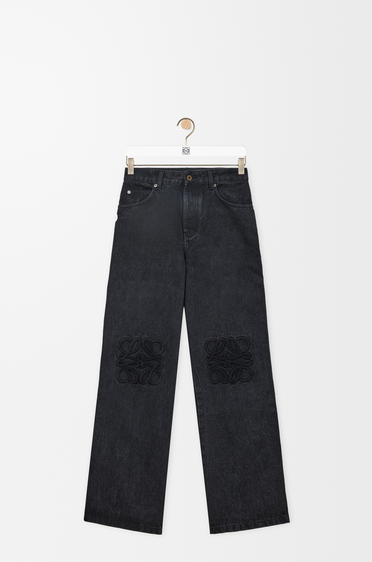 LOEWE Pantalón vaquero holgado Anagram en denim Negro
