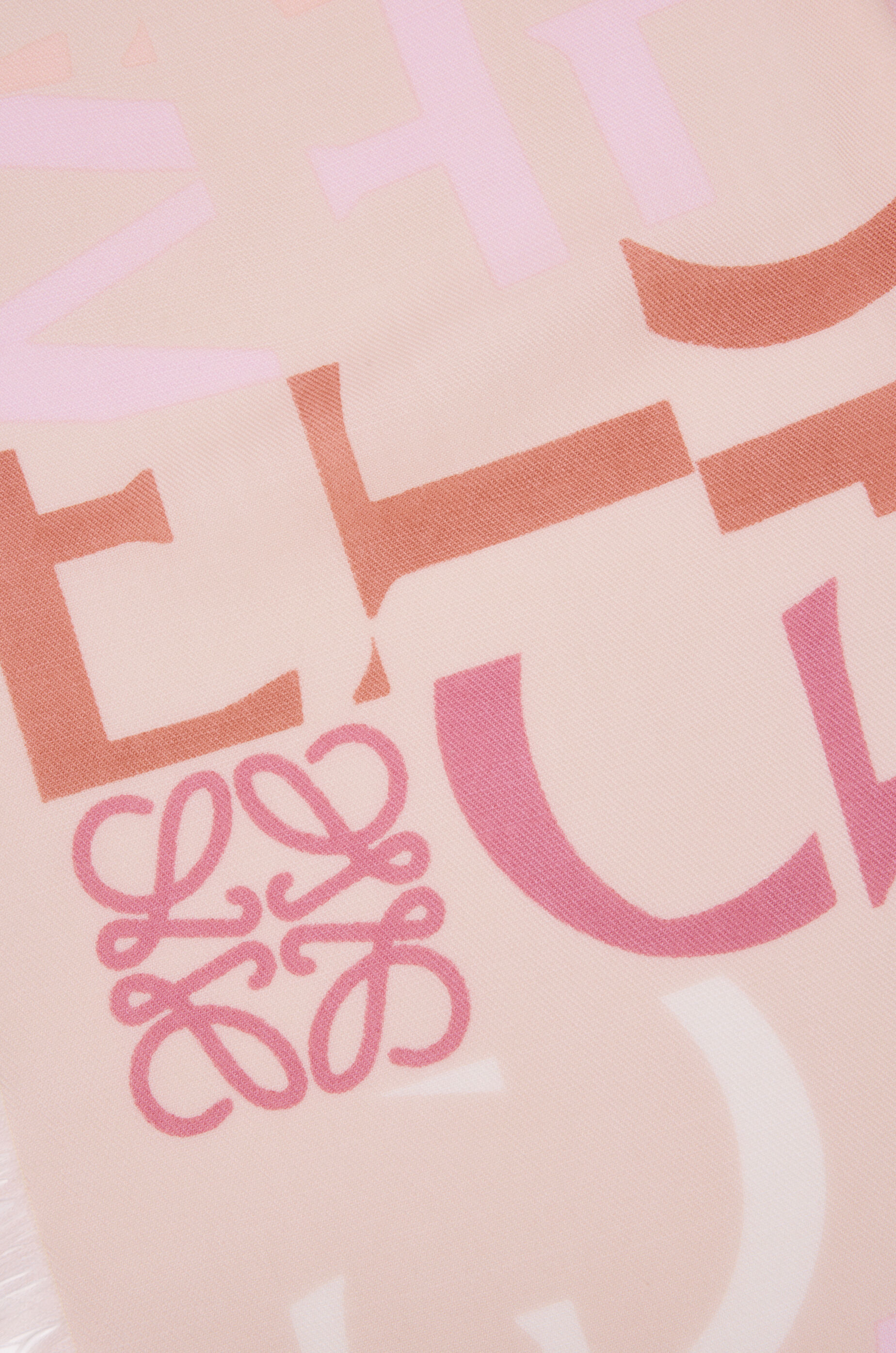 Scarf in wool, silk and cashmere blend Pink - LOEWE USA Official