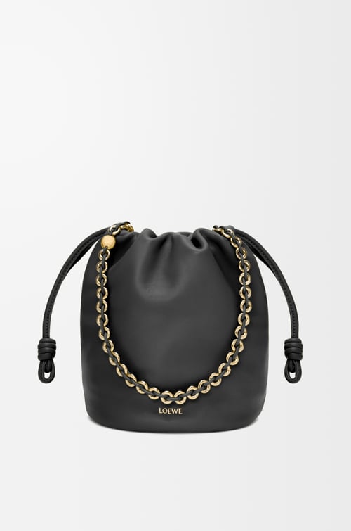 LOEWE Flamenco purse bucket in mellow nappa lambskin Black plp_rd