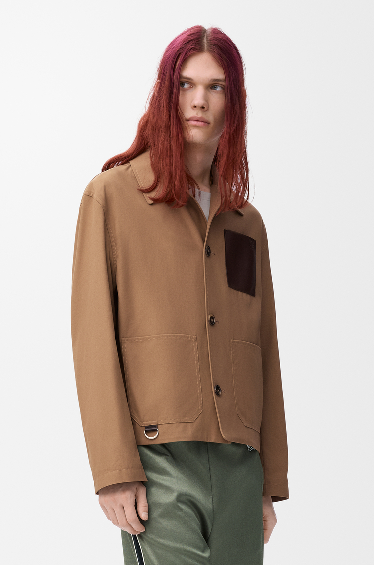 LOEWE Chaqueta Workwear en algodón Beige