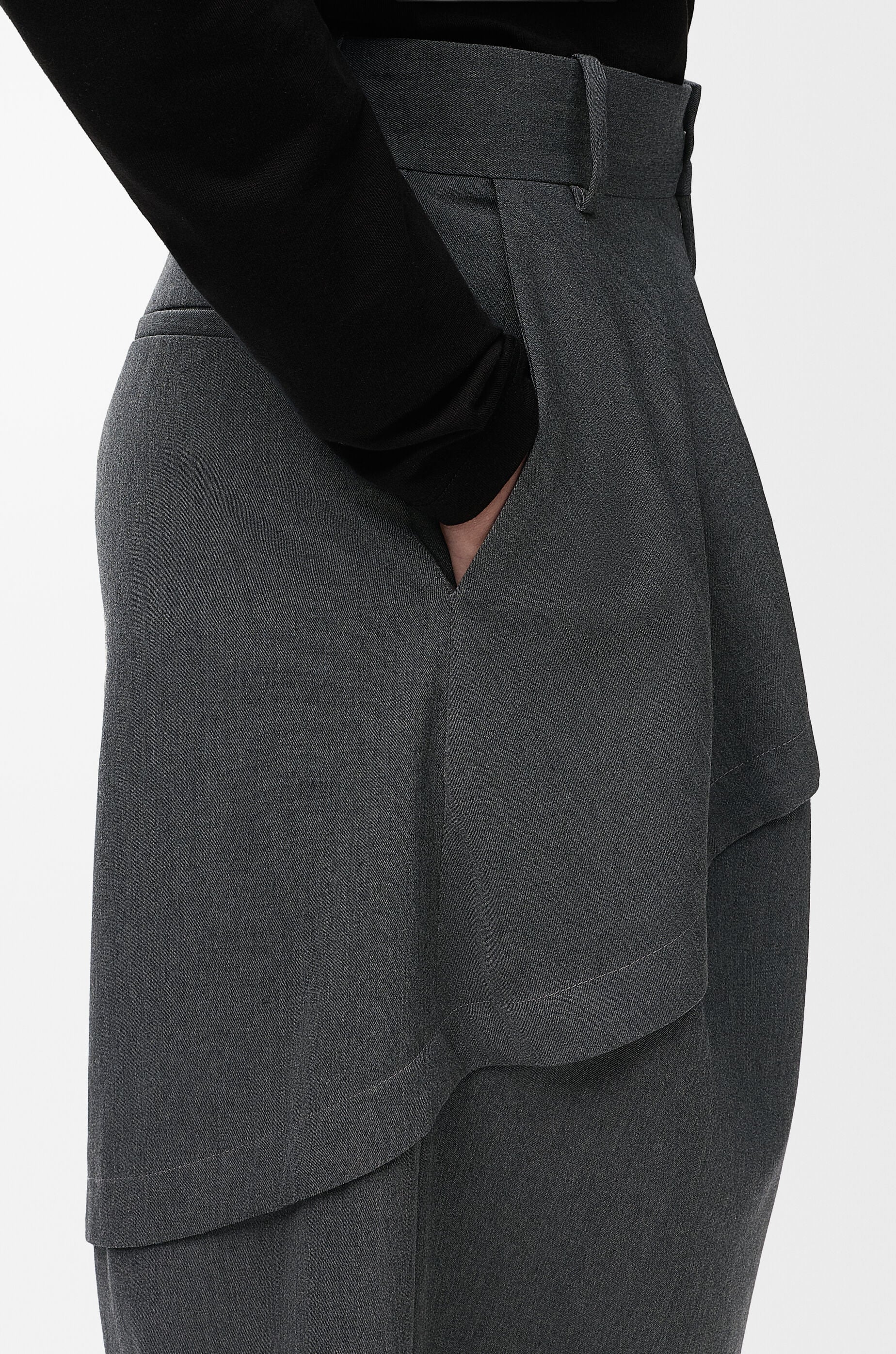 Trousers in wool Grey - LOEWE APAC official website