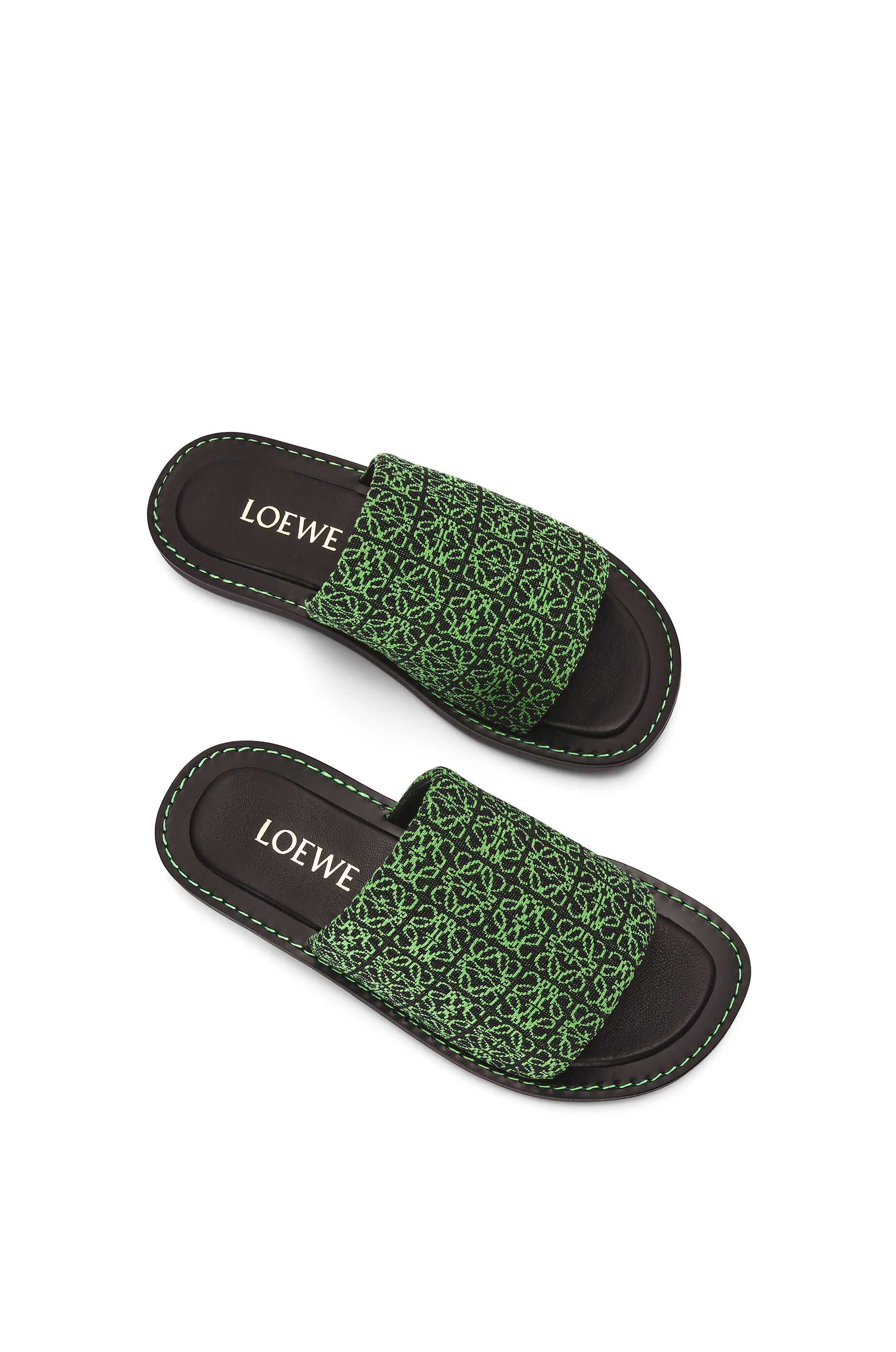 スライド(アナグラム ジャカード&カーフ) Apple Green/Deep Navy スライド(アナグラム ジャカード&カーフ) Apple Green/Deep Navy