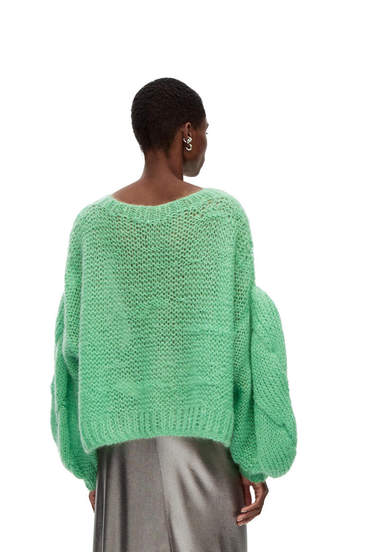 LOEWE Anagram sweater in mohair Water Green