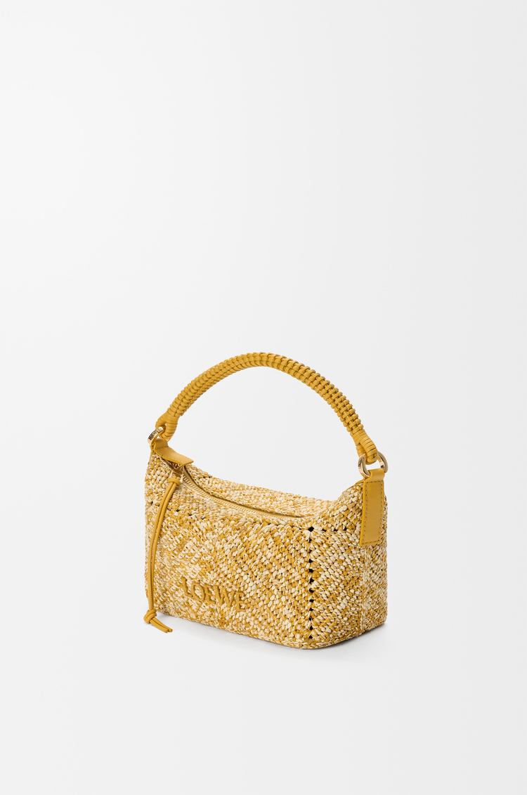 LOEWE Cala mini bag in melange raffia Mustard