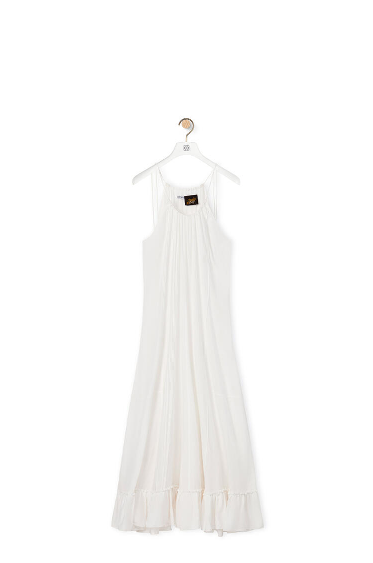 LOEWE Ruffle dress in viscose White