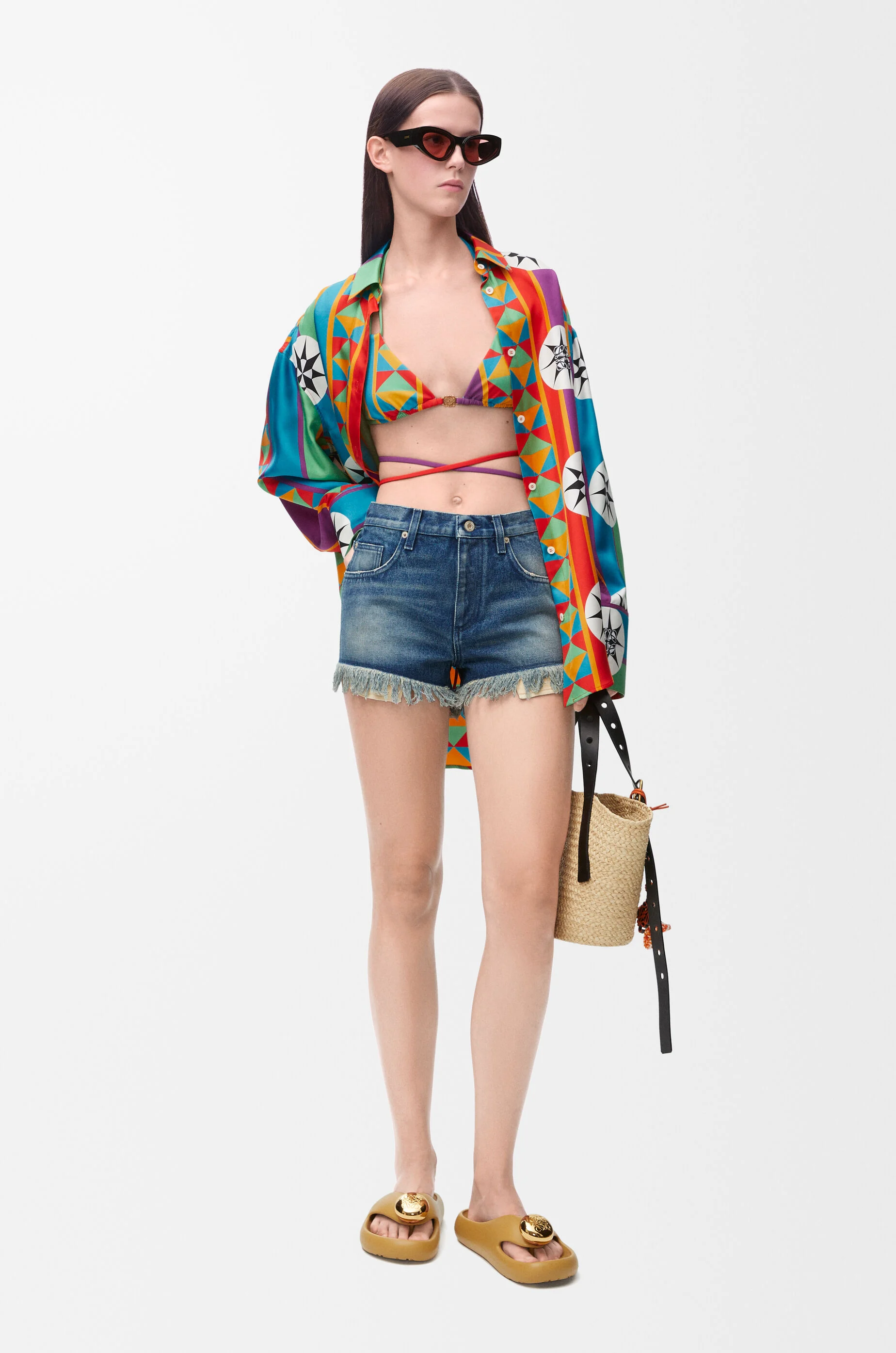 送料込☆【LOEWE】ビキニ トップ(テクニカルジャージー) Bikini top in technical jersey Multicolor - LOEWE