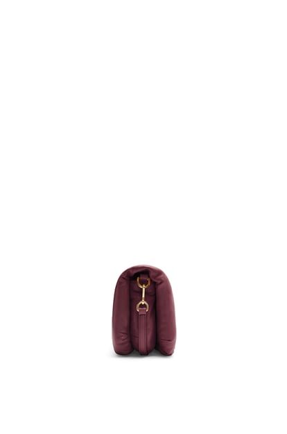 LOEWE Mini Puffer Goya bag in shiny nappa lambskin Burgundy plp_rd